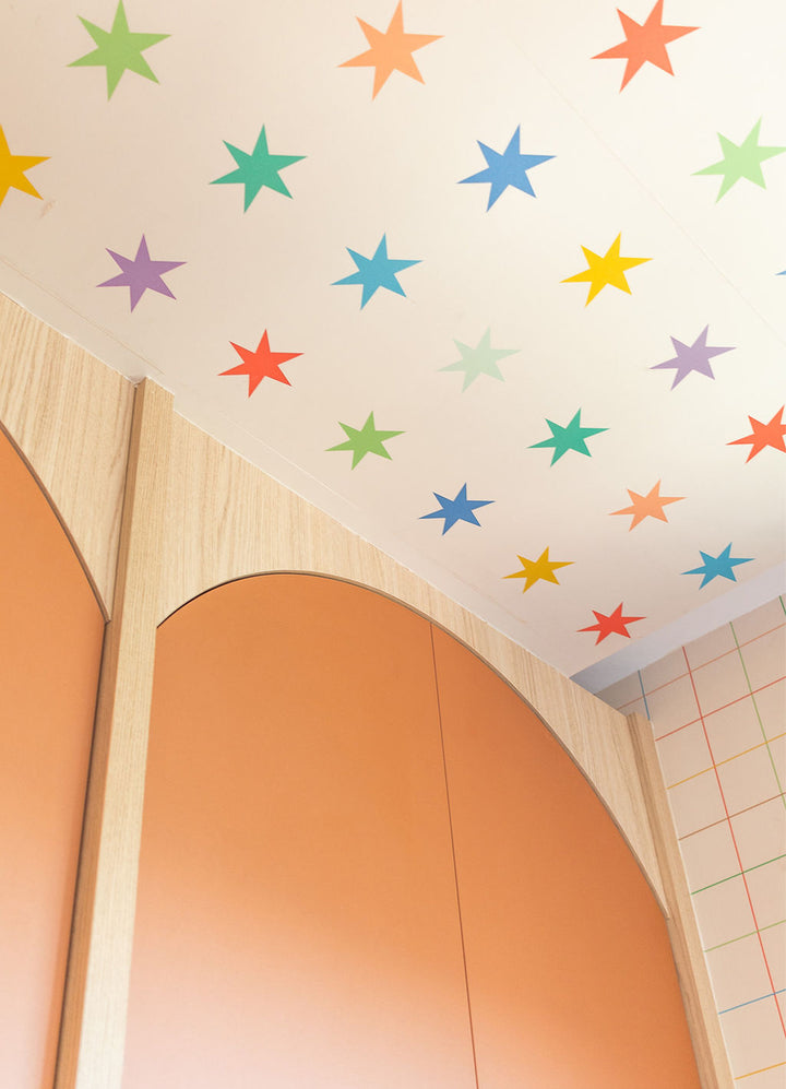Papel de Parede Infantil - Estrela Colorida
