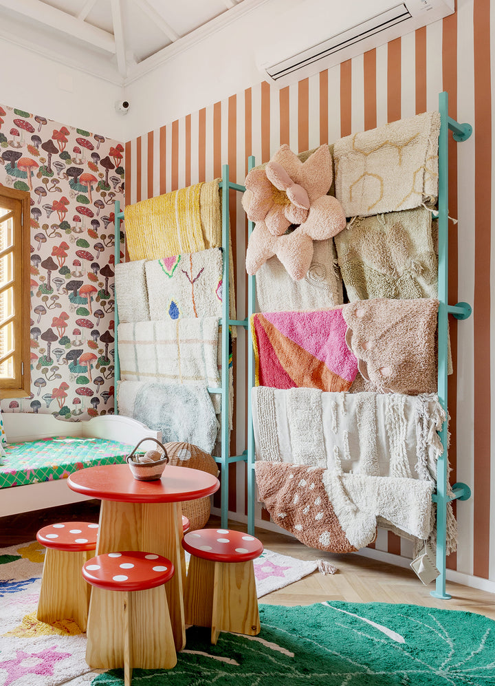 Papel de Parede Infantil - Listrado Largo Irregular Caramelo