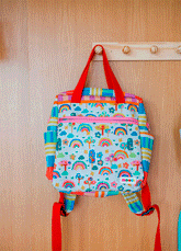 Mochila Quadrada - Colcha de Retalhos