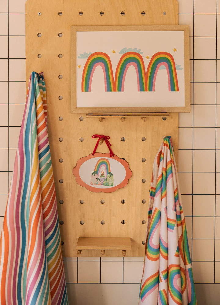 Pôster Infantil - Arco-íris Triplo