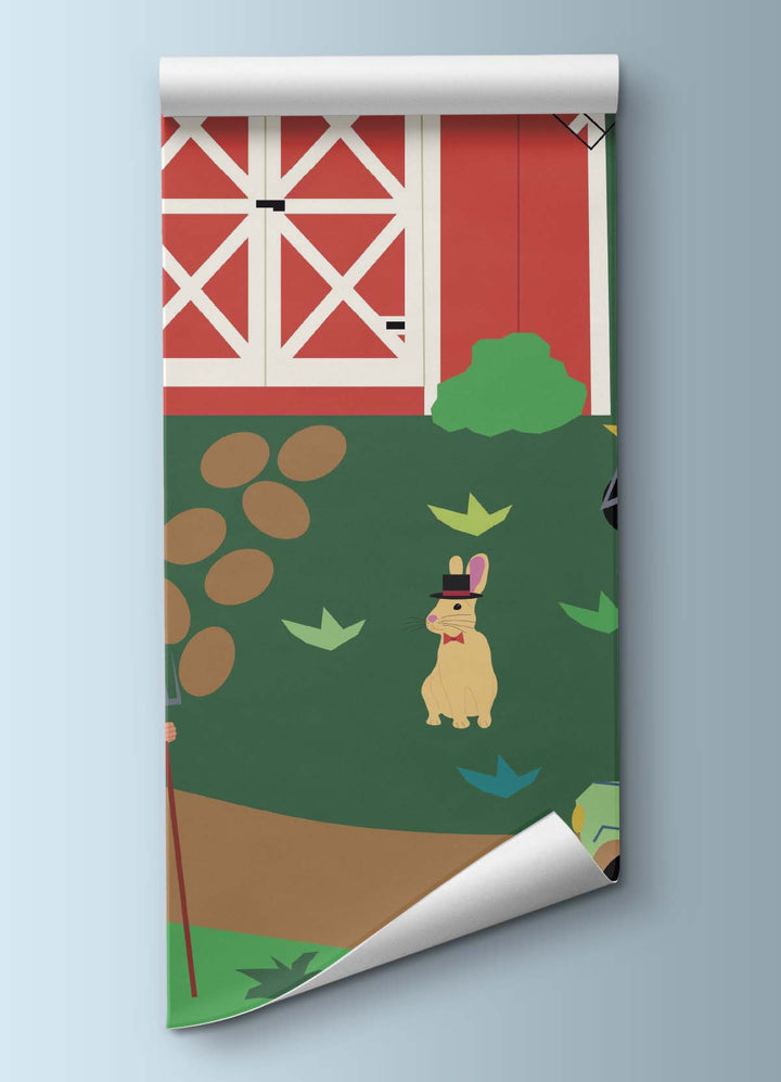 Papel de Parede Infantil Fazendinha - Painel
