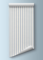 Papel de Parede Infantil - Listrado Fino Regular Azul Mar