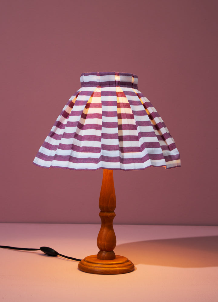 Abajur de Mesa - Listrado Horizontal Roxo