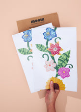 Adesivo de Porta - Canteiro de Flores