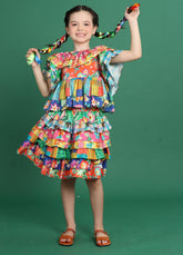 Blusa Infantil Frente e Verso de Festa Junina - Chitas