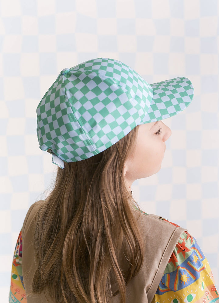 Boné Infantil - Xadrez Verde