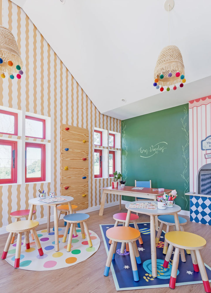 Papel de Parede Infantil - Listrado Ondas Solar