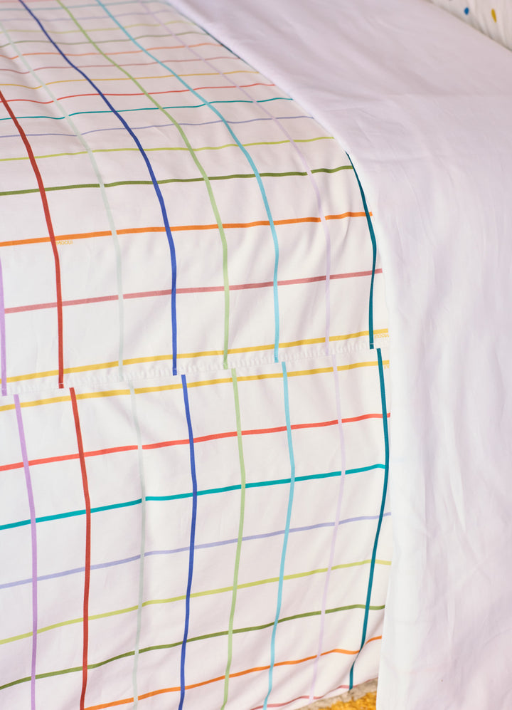 Capa de Edredom Adulto - Grid Ondinhas