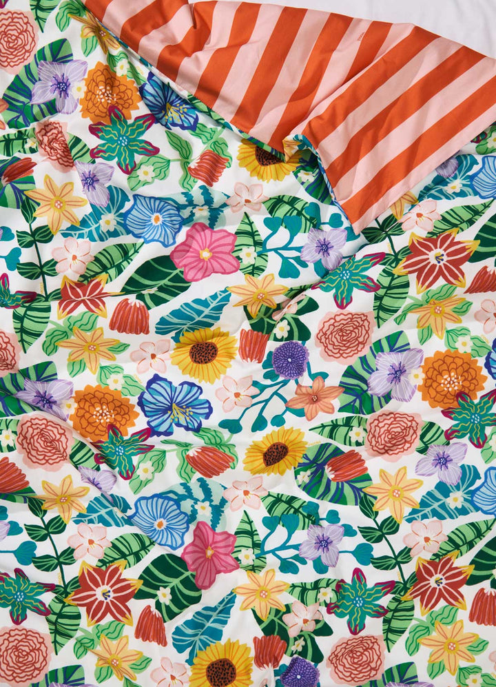 Capa de Edredom Infantil - Canteiro de Flores