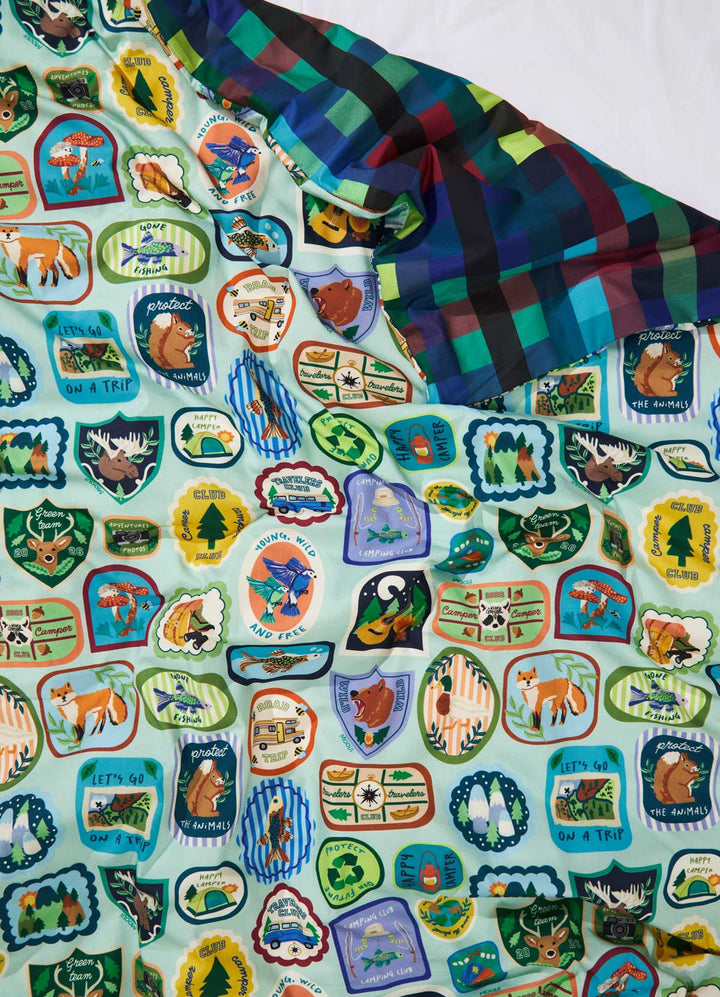 Capa de Edredom Infantil - Pescar e Acampar