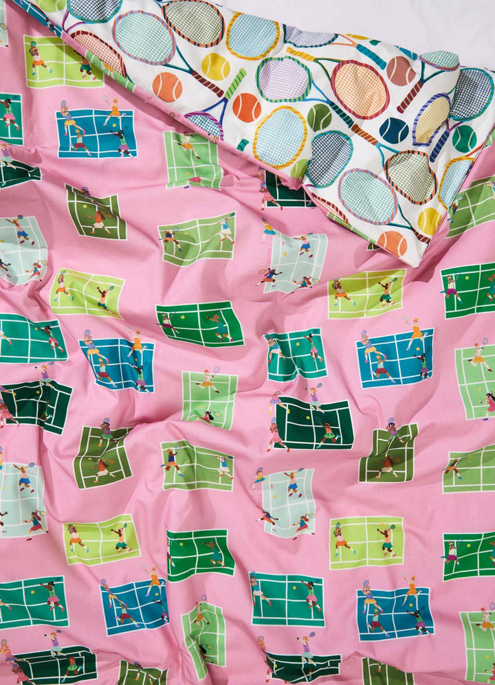 Capa de Edredom Infantil - Tenis Club Rosa