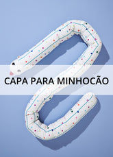 Capa para Protetor de Berço Minhocão - Listrado Bolinhas