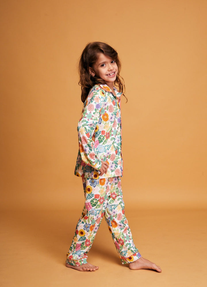 Pijama Americano Infantil Longo - Canteiro de Flores