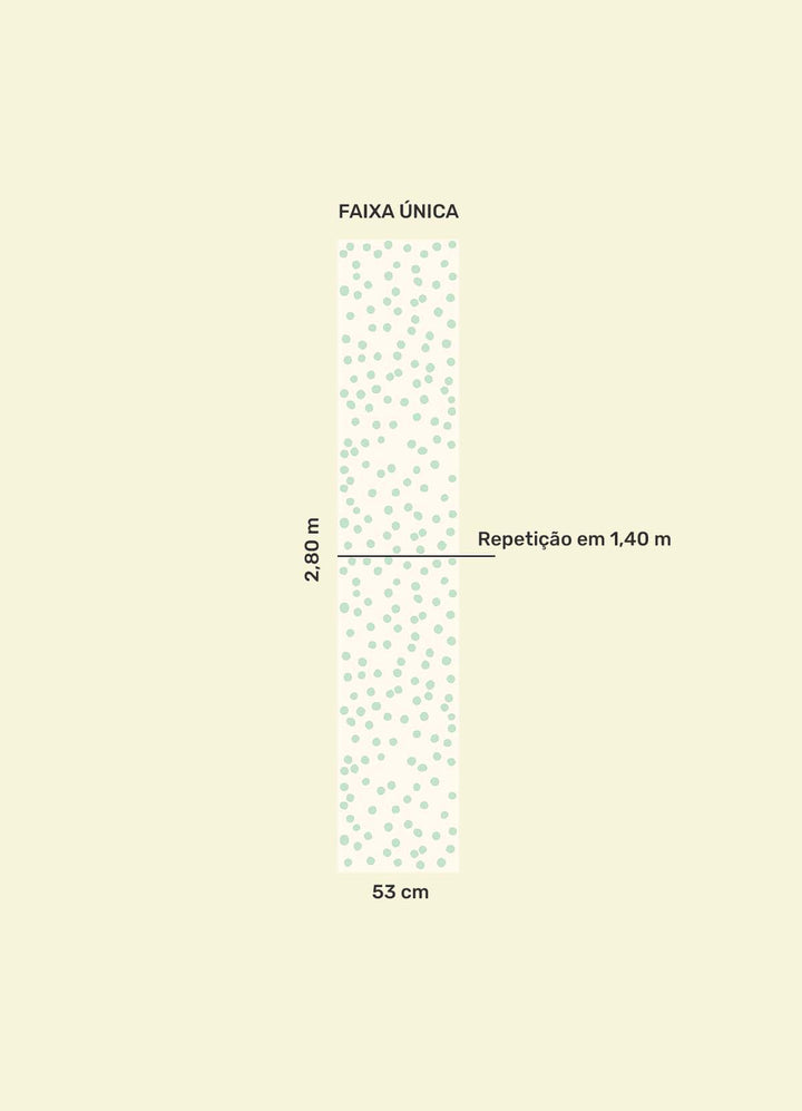 Papel de Parede Infantil - Confetti Verde Água Claro