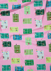 Lençol de Elástico Infantil - Tenis Club Rosa