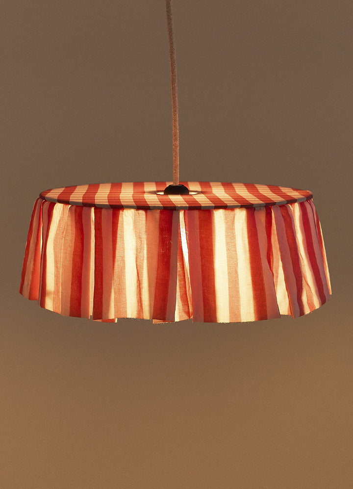 Luminária Pendente Nobodinoz Vibes - Listras Vermelho