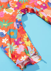 Macacão Bebê com Babado - Flores do Mar