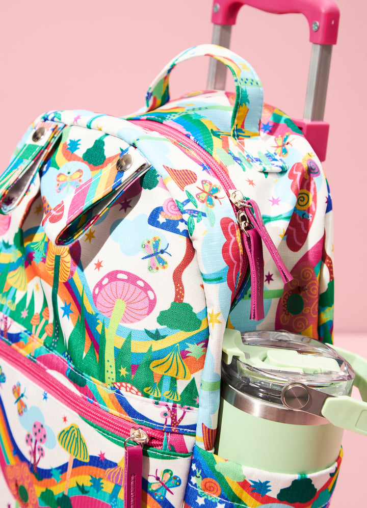Mochila de Rodinha Infantil - Festa de Cogumelos