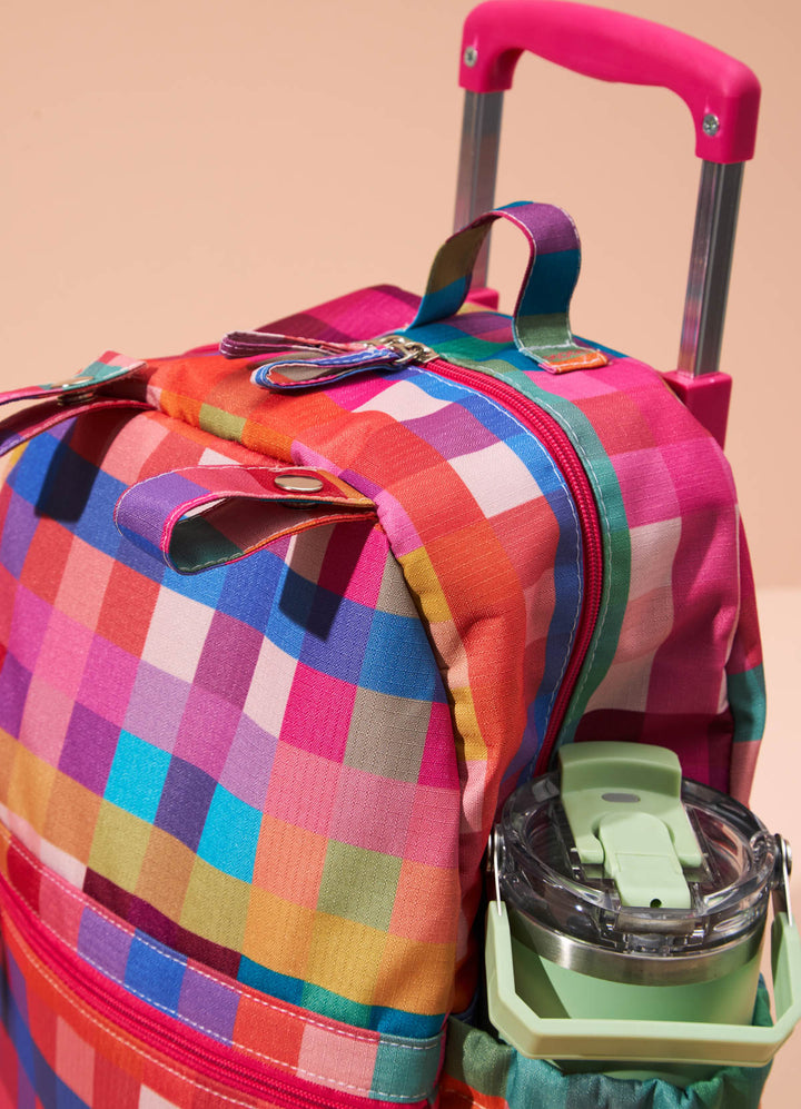 Mochila com Rodinha Infantil - Xadrez Radiante
