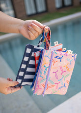 Necessaire 2 Bolsos - Listrado Azul