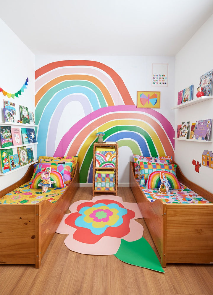 Papel de Parede Infantil Além do Arco-íris - Painel