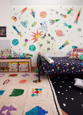 Papel de Parede Infantil Corrida Espacial Off - Painel