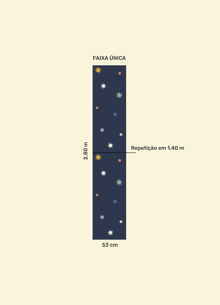 Papel de Parede Infantil - Universo de Estrelas
