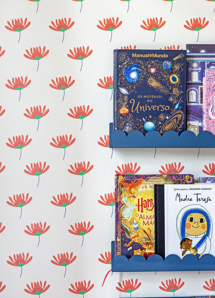 Papel de Parede Infantil - Flores Carmim