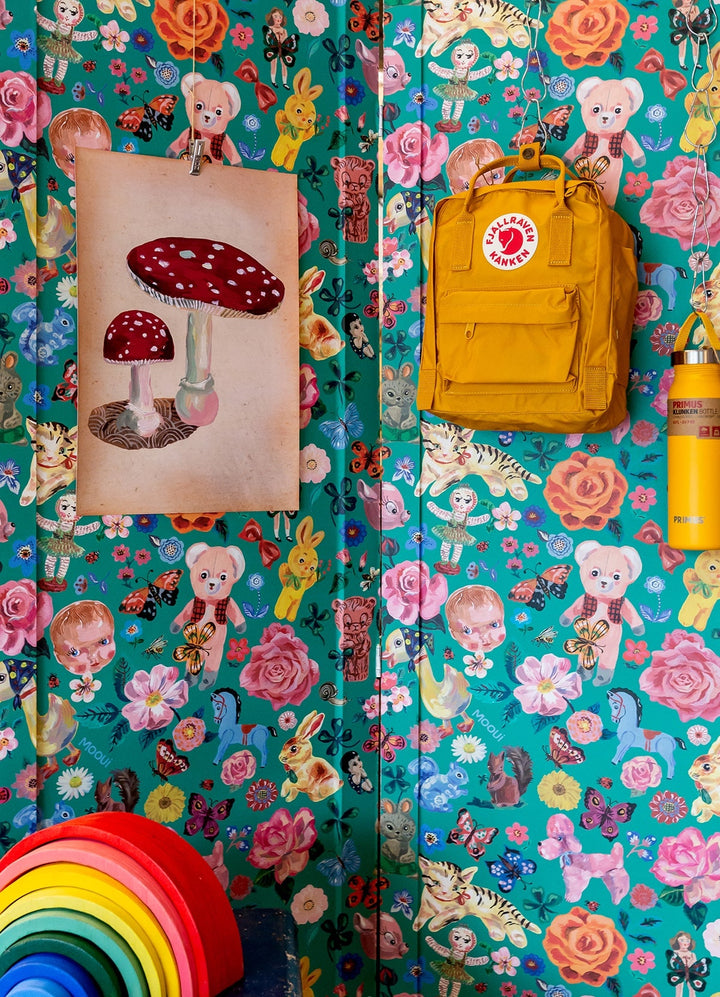 Papel de Parede Infantil - Brinquedos no Jardim Nathalie Lété