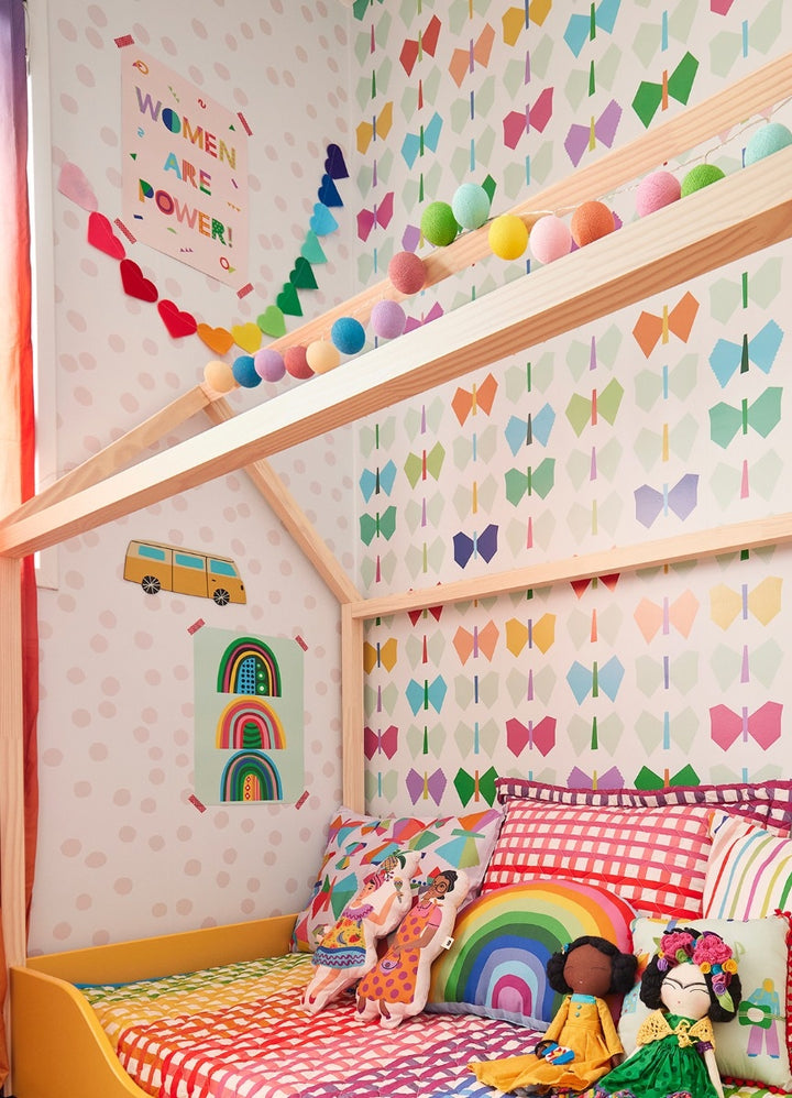 Papel de Parede Infantil - Confetti Rosa Claro