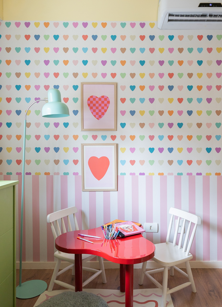 Papel de Parede Infantil - Corações De Amor
