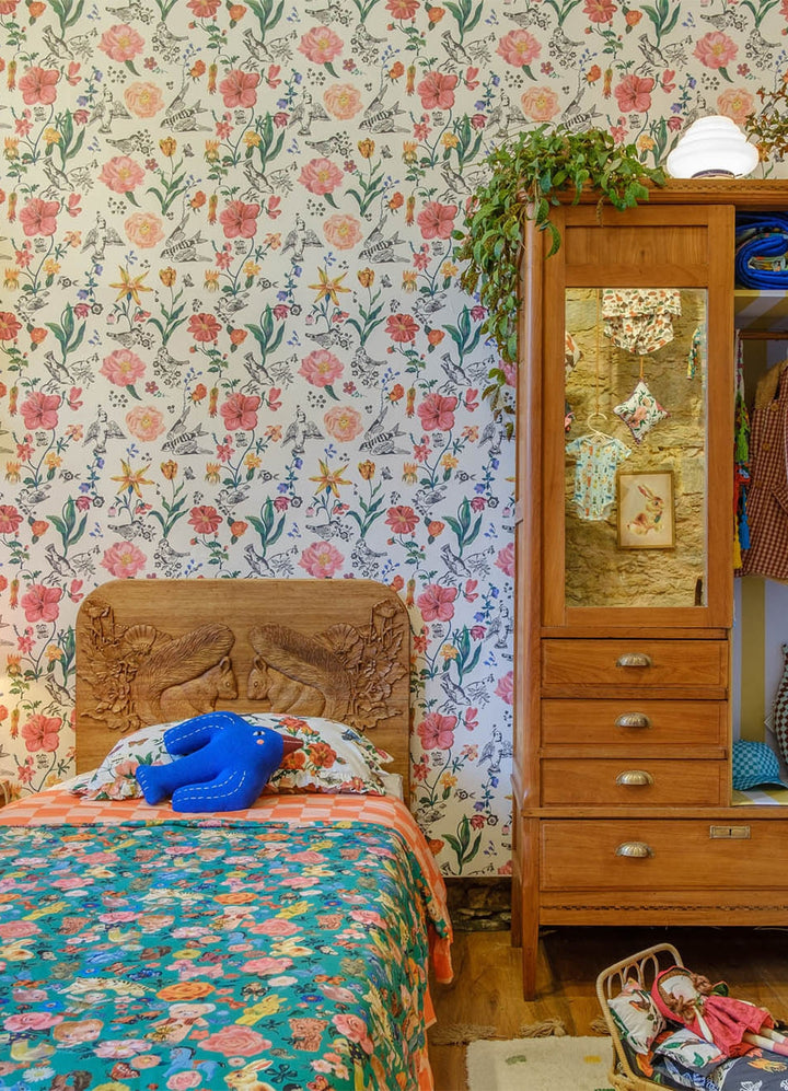 Papel de Parede Infantil - Floral Dia Nathalie Lété