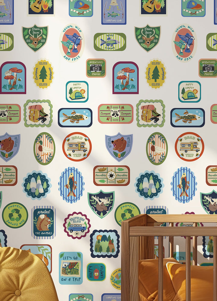 Papel de Parede Infantil - Acampamento