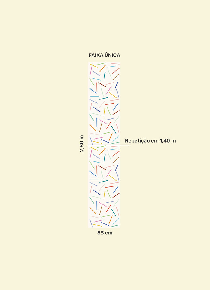 Papel de Parede Infantil - Chuva de Confetti