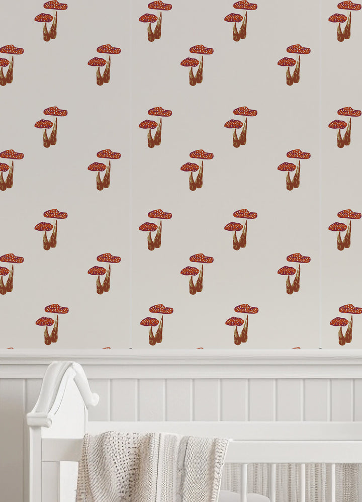 Papel de Parede Infantil - Cogumelinhos
