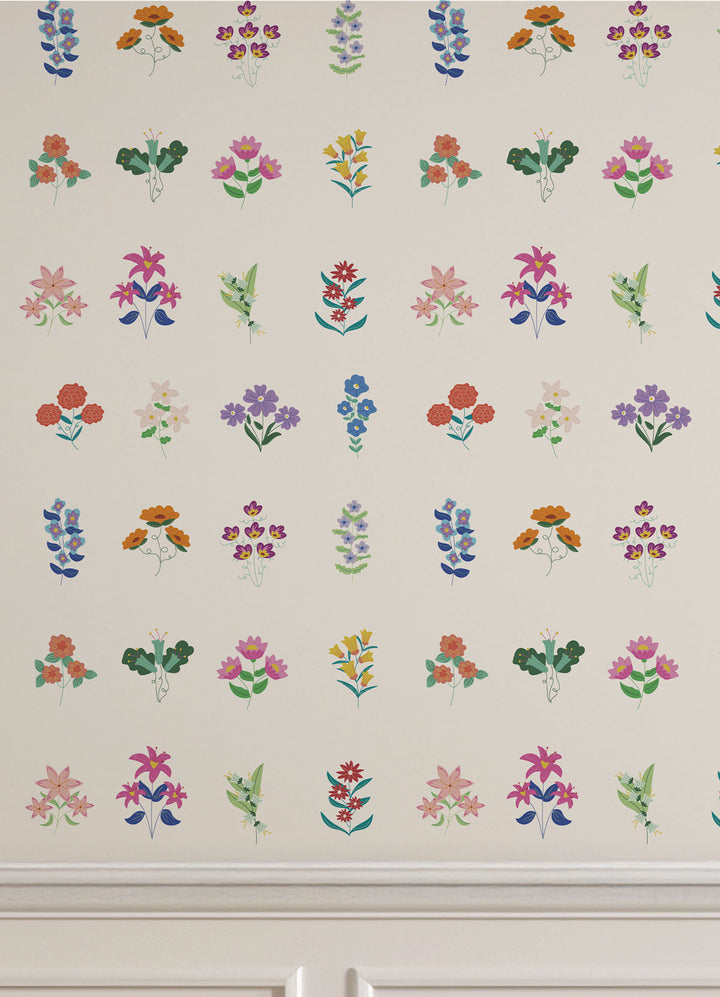 Papel de Parede Infantil - Flores da Primavera