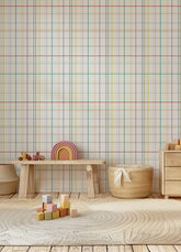 Papel de Parede Infantil - Grid Contando Cores