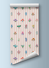 Papel de Parede Infantil - Jardim Listrado