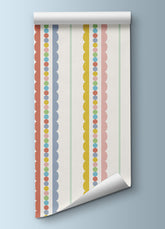 Papel de Parede Infantil - Listrado Marshmallow