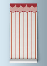 Papel de Parede Infantil - Listrado Tenda Encantada
