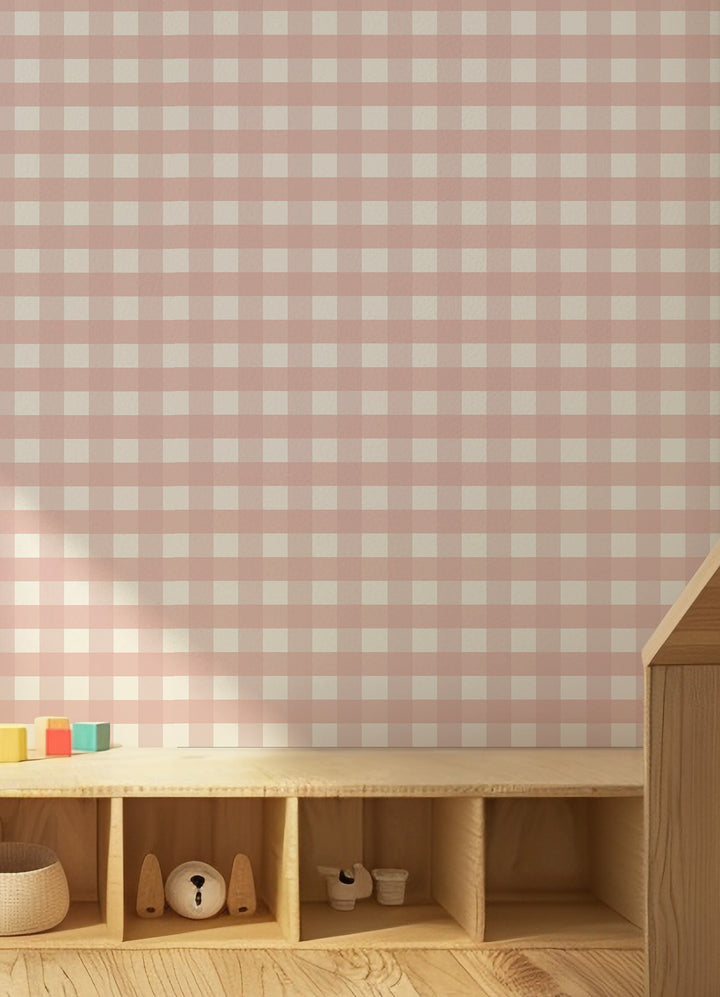 Papel de Parede Infantil - Xadrez Camélia