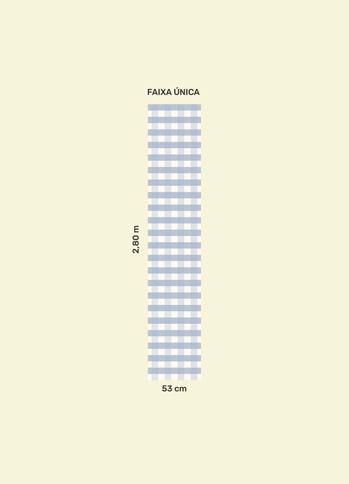 Papel de Parede Infantil - Xadrez Celeste