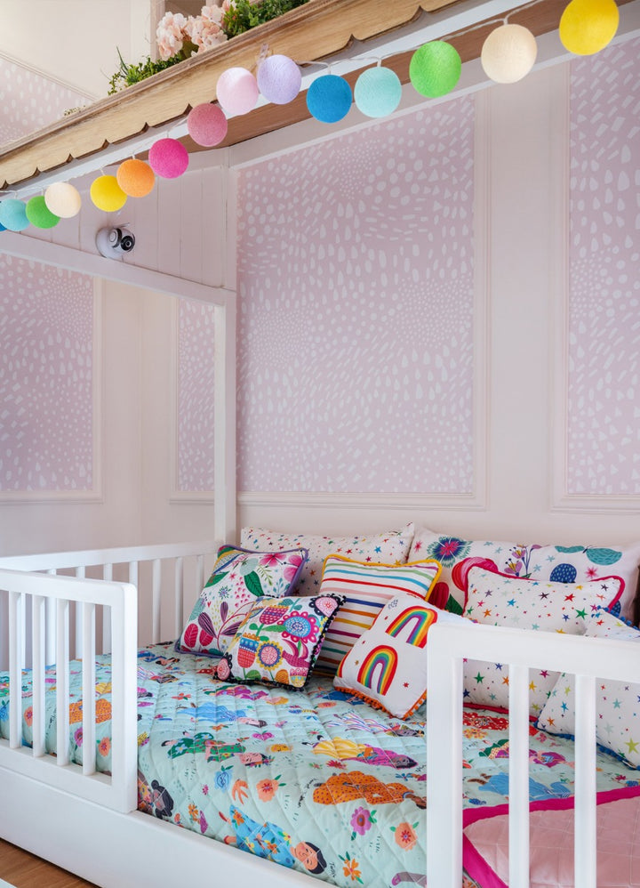 Papel de Parede Infantil - Sementes Rosa