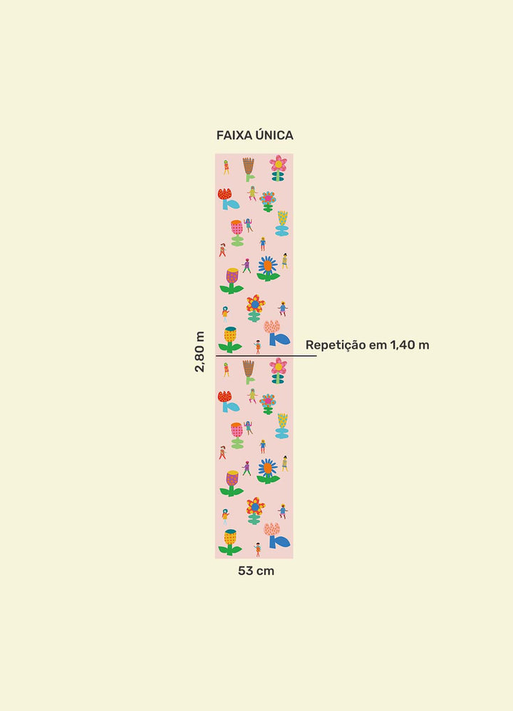 Papel de Parede Infantil - Jardim dos Sonhos