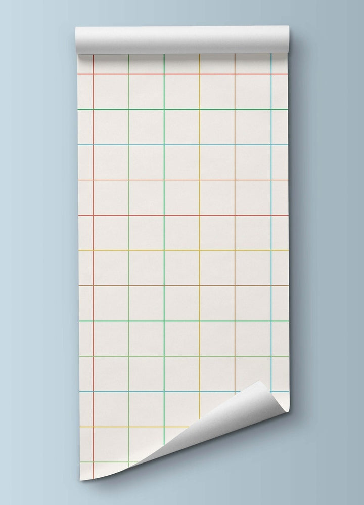 Papel de Parede Infantil - Quadriculado Colorido