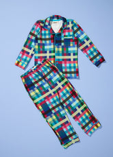 Pijama Americano Infantil Longo - Xadrez Aventura