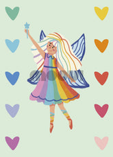 Pôster Infantil - Fada Arco Iris