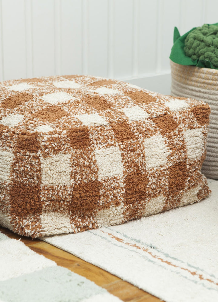 Pufe Lorena Canals - Vichy Caramelo 40 x 40 x 20 cm