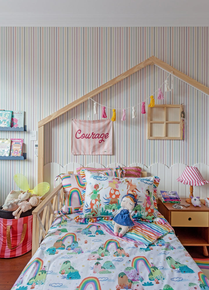 Capa de Edredom Infantil - Listrado Rainbow