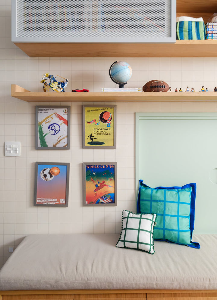 Almofada Infantil - Grid Ondinhas Verde